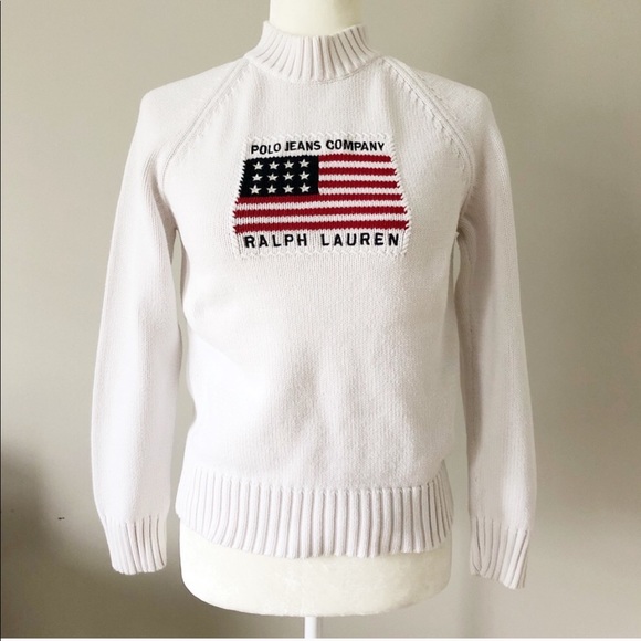 Polo Ralph Lauren Sweaters - Polo Ralph Lauren Iconic Flag Sweater-Sz M